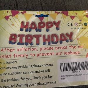 Spider Theme Happy Birthday Balloons